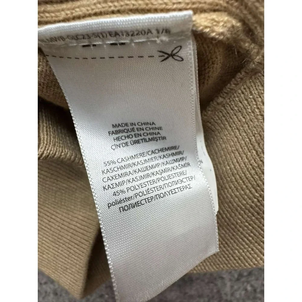 NWT Polo Golf Ralph Lauren Cashmere Blend Full Zip Sweater Tan Mens Size‎ M